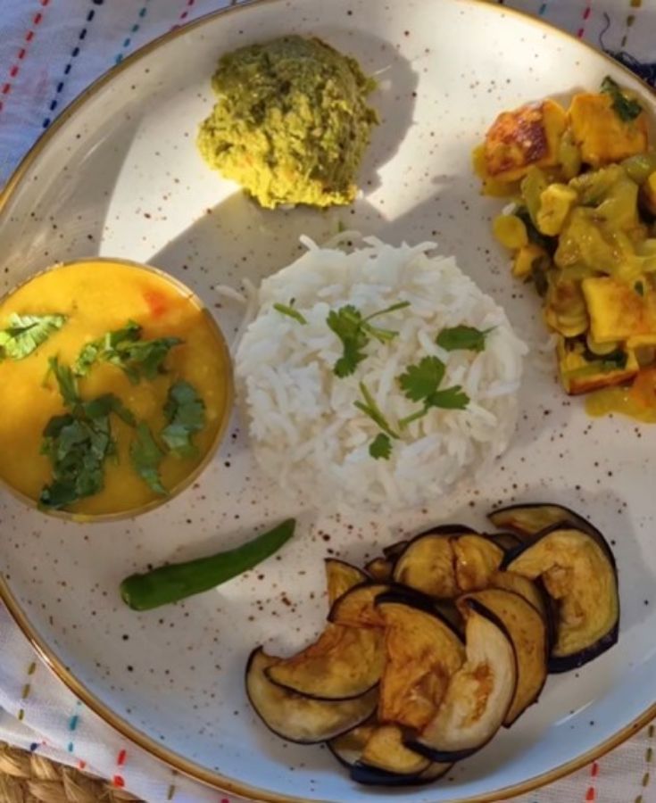 Delicious homemade meal with fresh ingredients